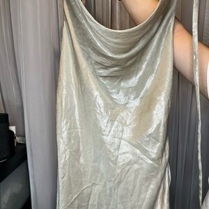 Cowl Neck Champagne Dress